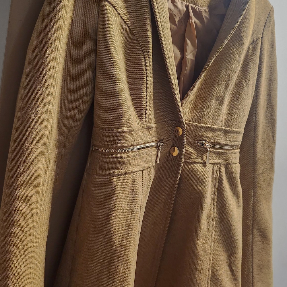Against Nudity Montreal Tan Wool Trench Coat Women’s XS